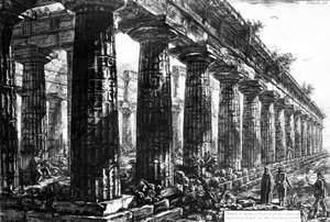 Le temple de Neptune à Paestum, gravé par Francesco Piranesi, 1778 - Giovanni Battista Piranesi